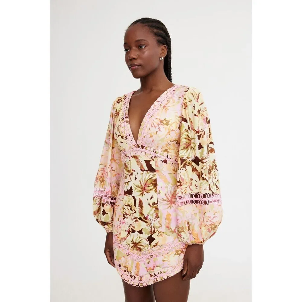 Significant Other Nicole Mini Dress in Jungle Mix Wedding Guest Sz 4 NWT$392 - Picture 2 of 9
